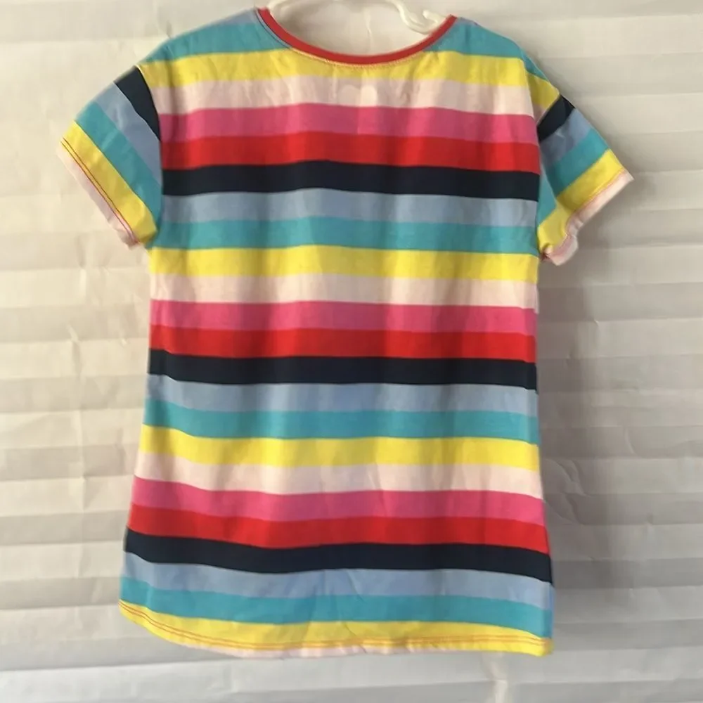 Garanimals Multicolor Striped Short Sleeve T-Shirt Kids Size 10 Girls Casual